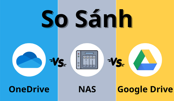 So sánh thiết bị NAS với OneDrive và Google Drive (Dịch vụ lưu trữ đám mây)